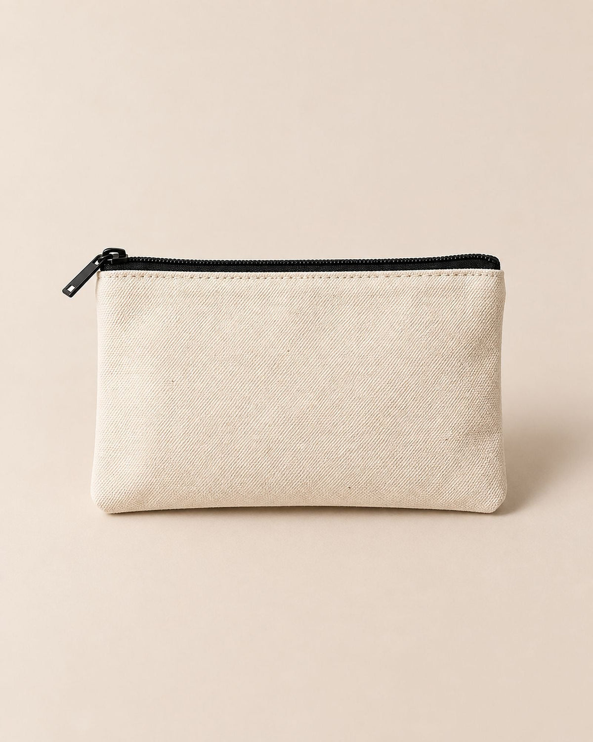Trousse Sylys, trousse plate en coton écru